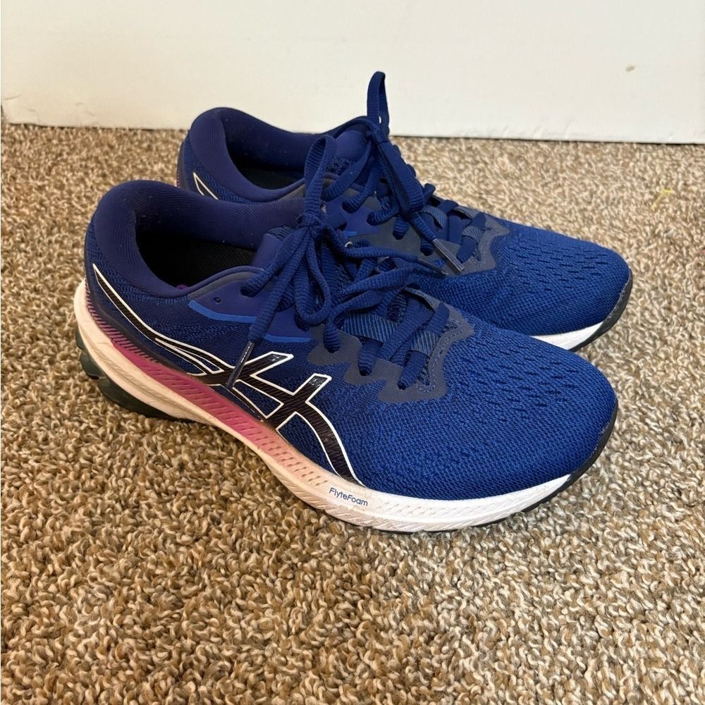 ASICS Women's Blue and Pink Athletic Shoes